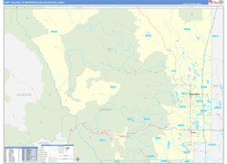 Fort Collins Metro Area Wall Map Basic Style 2026